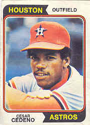 1974 Topps Baseball Cards      200     Cesar Cedeno